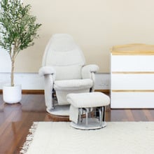 2 Piece Vogue Boucle Glider Chair & Ottoman Set